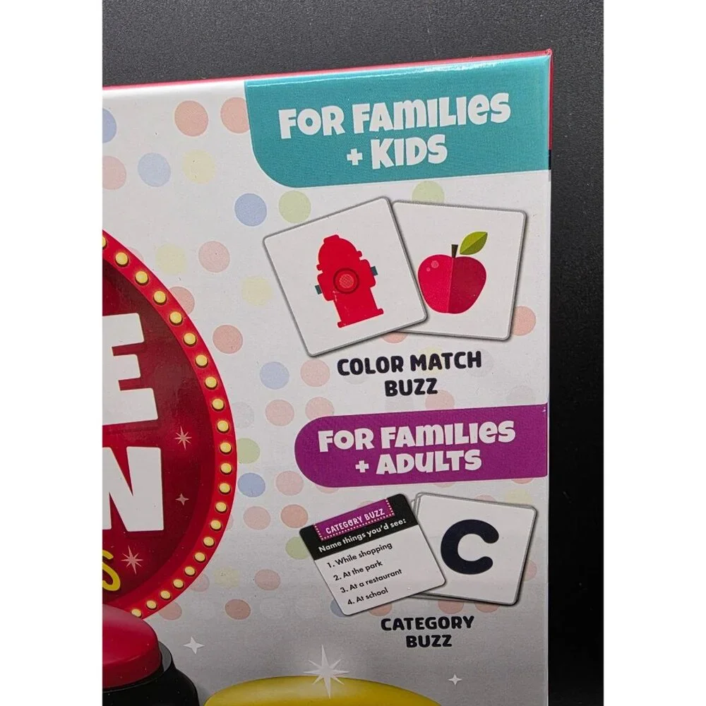 Family Game Show Buzzers 2-Game Set For Kids & Adults Includes 4 Buzzers Ages 4+